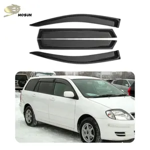 PMMA dark smoke Sun Rain Guard Window visor For Toyota Fielder 2000-2007 Injection Rain Shield Window Deflector Vent shade