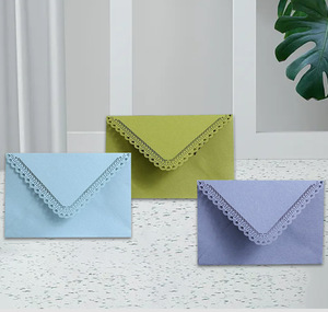 New Design Cotton Linen Lace <b>Envelope</b> Paper Bag Custom Logo <b>Envelope</b> - Product Image 5