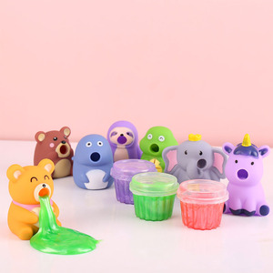 Divertidos monstruos de slime con forma de animales, juguetes antiestrés con lengua fuera para niños, adultos y bebés, juguetes de rebote lento. - Product Image 3