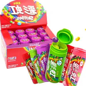 Skittle 30G Snoep Taaie Zachte Fruitige Smaak Origineel Aziatische Bolvormig Suikergoed In Kleurrijke Balvorm Verpakt In Zakendoos