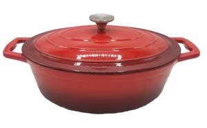 5L Covered <strong>Casserole</strong> <strong>Dish</strong> 20cm 24cm Mini Small Cast Iron Enameled Cookware Oval Dutch Cooking Pot With Lid - Product Image 3
