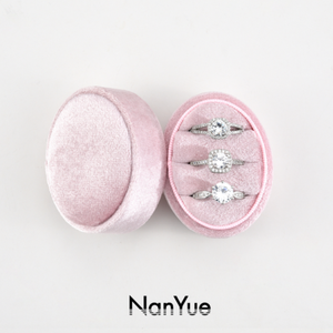 New Customized Logo Oval Luxury Velvet Ring <strong>Box</strong> <strong>Earrings</strong> Storage Premium Wedding Engagement Jewelry <strong>Gift</strong> Packaging <strong>Box</strong> Wholesale - Product Image 3
