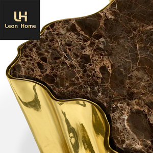 Mesa de <span class=keywords><strong>centro</strong></span> de árbol del conocimiento de lujo, latón fundido pulido con revestimiento de pátina, diseño de árbol dorado grabado - Product Image 5