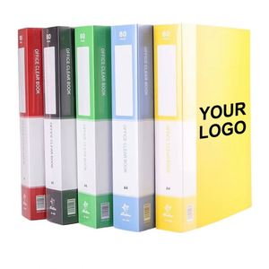 YS8611 Promotional Custom logo Plastic A4 20 Pockets Display Clearbook Transparent Sheet Protector PP Clear <b>Document</b> <b>Folder</b> - Product Image 1
