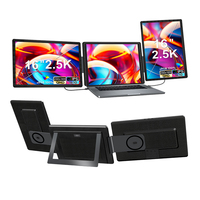 Monitor Portátil de 16 Pulgadas y 2.5K, Plug & Play, Sin Controladores, Extensor de Pantalla Desmontable para Laptop, IPS, Monitor Triple para Windows y MacOS