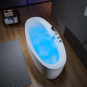 Rokbath-Bañera <span class=keywords><strong>de</strong></span> hidromasaje acrílica <span class=keywords><strong>de</strong></span> forma ovalada <span class=keywords><strong>para</strong></span> <span class=keywords><strong>una</strong></span> <span class=keywords><strong>persona</strong></span>, con luz LED <span class=keywords><strong>de</strong></span> burbuja <span class=keywords><strong>de</strong></span> aire, con cascada, <span class=keywords><strong>para</strong></span> masaje <span class=keywords><strong>de</strong></span> hidromasaje - Product Image 5
