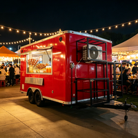 Remolque de Comida Móvil con Aire Acondicionado, Jaula para Extrusor de Churros, Mostrador para Churros en la Plaza de la Ciudad de México