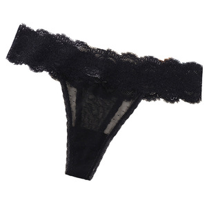 Slip in <span class=keywords><strong>pizzo</strong></span> <span class=keywords><strong>rosa</strong></span> all'ingrosso da donna, in rete trasparente con fiocco decorativo, a vita bassa - Product Image 5