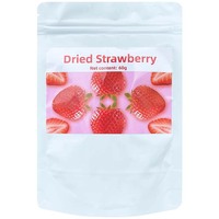 60G Hele Verse Zoetzure Gedroogde Aardbeien Gekonfijte Fruitsnacks In Zakverpakking