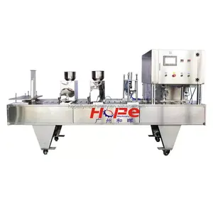 Peut être personnalisé 2/4/6/8 voies machine de scellage de tasse de crème rotative automatique machine de remplissage et de scellage d'huile de tasse de sauce