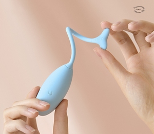 Vibrador de masaje femenino de ballena pequeña Control remoto inalámbrico Silicona + ABS Productos eróticos pequeños y convenientes para adultos - Product Image 5