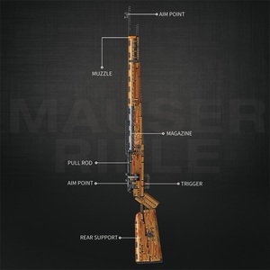 Balas Suaves <span class=keywords><strong>de</strong></span> EVA Que Pueden Disparar, Reobrix77003 98K AWM, Bloques <span class=keywords><strong>de</strong></span> Construcción Electrónicos, Armas Militares, Rifle <span class=keywords><strong>de</strong></span> Francotirador, Pistola <span class=keywords><strong>de</strong></span> Juguete para Niños del Desierto - Product Image 4