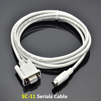 Cable de Programación PLC SC-11 para Mitsubishi Serie FX, Puerto Serie RS232, Línea de Descarga, Comunicación de Datos, 200cm, Cobre, Amsamotion
