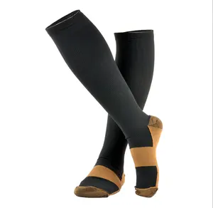 cheapest women and men daily wearing medical running copper compression socks