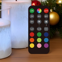 Velas LED Recargables por USB con Control Remoto, Efecto de Llama Realista, Temporizador, Cambio de Color, Luz Ambiental Decorativa para la Noche