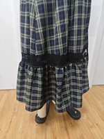 Robe maxi trapèze personnalisée, robe à col carré classique, technologie d'impression rétro estivale