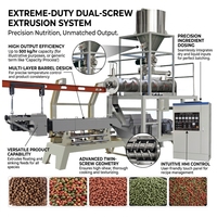 Extrusora de Doble Tornillo para la Producción de Pienso Flotante para Peces, Máquina de Procesamiento de Alimentos para Acuicultura para Plantas de Producción en Piscifactorías