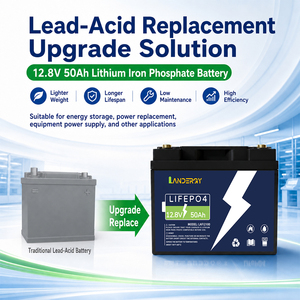 Pengganti Baterai LiFePO4 12.8V 50Ah 100Ah untuk Baterai Asam Timbal, Baterai Lithium Deep Cycle dengan BMS untuk RV, Kapal, dan <span class=keywords><strong>Solar</strong></span> - Product Image 4