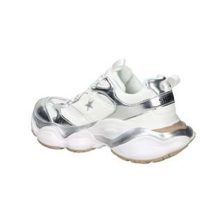 Scarpe da Ginnastica Donna Shop Art SASS250241 Bianco Argento in Tela, Calzature Trendy - Product Image 3