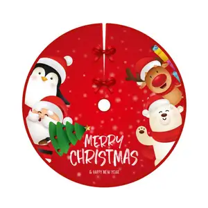 1 Fábrica Personalizado Padrão Dia 24 "36" 48 "Poliéster Jacquard Plush Lantejoula Saia Da Árvore De Natal