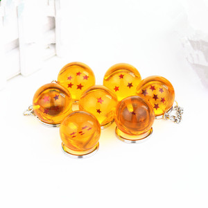 <span class=keywords><strong>Porte</strong></span>-clés élégant en alliage de zinc et résine, léger, avec pendentif à sept perles, collection de fans de dessins animés 1-7 étoiles, 27 mm, mousqueton en métal, populaire - Product Image 5