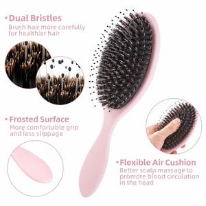Peigne à cheveux portable personnalisé, écologique, durable, en ABS et nylon, avec poils de sanglier, impression sérigraphique, logo personnalisé, pour les voyages - Product Image 4