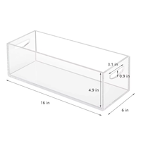Boîtes et contrôleurs de jeux vidéo Conteneur de stockage en acrylique pour petits livres Livrets DVD CD Boîte de rangement en acrylique