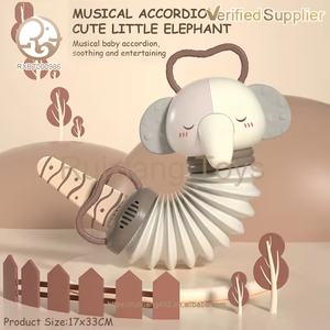 Jouets musicaux pour tout-petits Anime Cartoon Elephant Pull String Baby Toys Accordéon Musical Set Toys for Children - Product Image 2