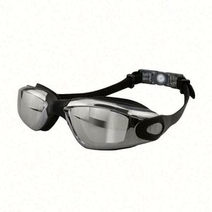 Lunettes de natation professionnelles étanches anti-buée anti-UV à haute transparence en PVC, boîte transparente en PVC, placage sept couleurs, pour hommes - Product Image 1