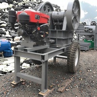 Concasseur à mâchoires mini portable à prix d'usine, vente chaude, 1-3t/h, calcaire, sable, granit, quartz, or, minerai, pierre, roche