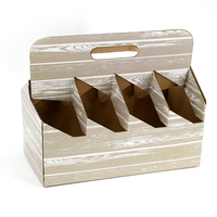 Caja de Cartón Kraft Personalizada para 4, 6 u 8 Bebidas, Caja de Cartón Corrugado para Cerveza, Caja Portadora para Seis Botellas de Jugo