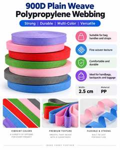 สายรัดโพลีโพรพิลีน PP 900D แบบทอธรรมดา สีตามสั่ง ทนทาน สำหรับหูหิ้วกระเป๋า สายสะพายกระเป๋าเป้สะพายหลัง มีสินค้าพร้อมส่ง - Product Image 5