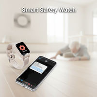 Montre connectée 4G LTE pour seniors avec détection de chute et alertes géofonctionnelles, montre SOS pour travailleurs isolés et patients