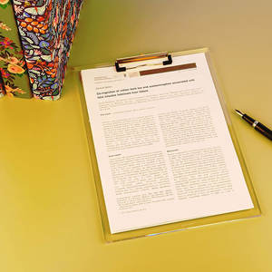 Pince à Clip en acrylique transparent, en plastique, taille Standard avec Clip en or, 50 pièces - Product Image 5