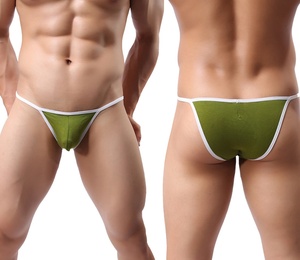 Sous-vêtements pour hommes sexy avec logo personnalisé, style triangle, coton respirant extensible, confort pour un usage quotidien, style Gay Pride - Product Image 1