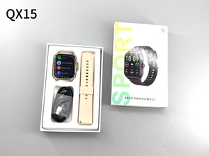 Montre connectée Android QX15 Smart <span class=keywords><strong>Fitness</strong></span> avec écran 1,85 pouces, appels, exercices respiratoires, assistant vocal IA, suivi de la fréquence cardiaque, modes sportifs, IP67 - Product Image 4