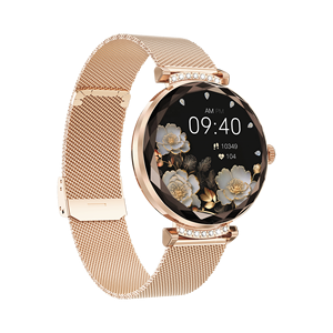 Montre connectée élégante avec écran AMOLED, bracelet en acier inoxydable, fonctions d'appel et de messagerie, rappel de sommeil, alarme, HW015 - Product Image 5
