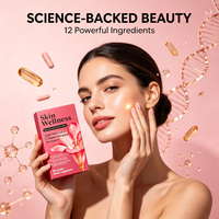 Capsules de collagène à base de cellules souches de pomme, glutathion, anti-âge, éclat de la peau, antioxydant, acide hyaluronique, astaxanthine, vitamine C, 60 unités