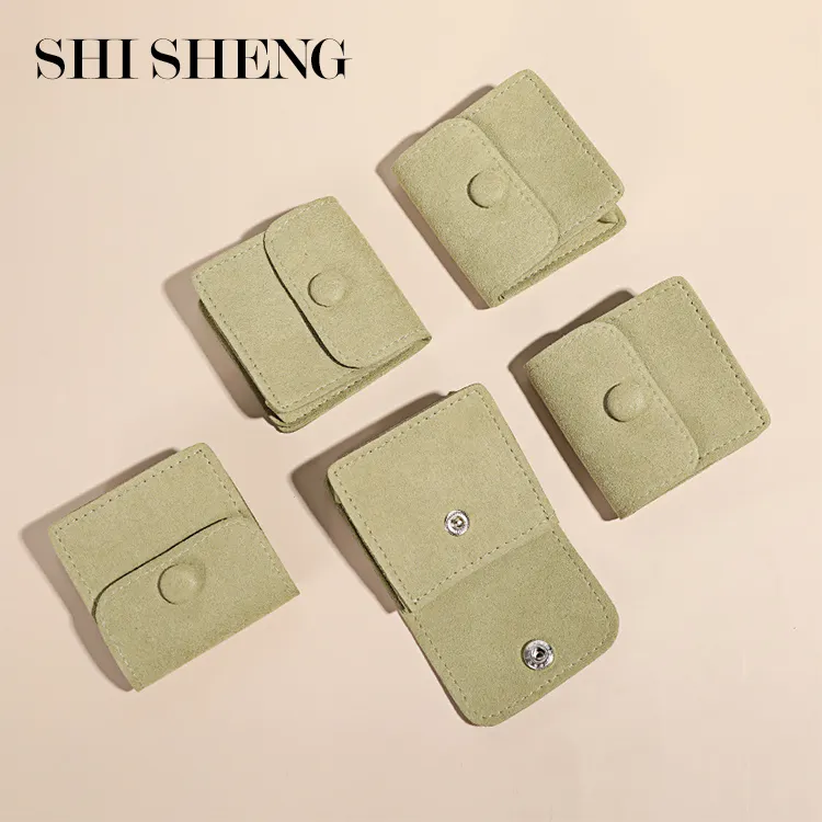 Shi Sheng Mini Microfiber Sieraden Tas Met Snap Voor Doek Ring Hanger Telefoon Sleutel Cadeau Tas Sieraden Opbergtas