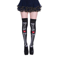 Bas de jambe festifs d'Halloween pour infirmière, imbibés de sang, pour fête et cosplay, accessoires de costume, en polyester, Chine