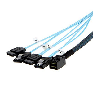 Cavo interno HD Mini SAS (SFF-8643 Host) <span class=keywords><strong>a</strong></span> 4x SATA (Target), con cavo di alimentazione Dupont 2.5 24Pin, <span class=keywords><strong>0</strong></span>,5 m - Product Image 5