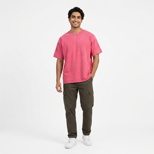T-shirts Homme Oversize Personnalisables 280 g/m² 100% Coton Uni Respirant T-shirts Vierge Personnalisables - Product Image 1