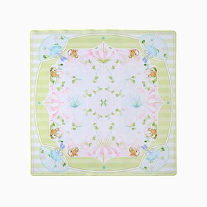 Tapis de Mahjong Pliable Portable au Design Tropical Moderne, Motif Singe et Palmier Mignon, Antidérapant, Règles de Charleston pour le Divertissement - Product Image 1