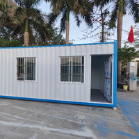 Conteneur aménagé bleu de 20 pieds, démontable, préfabriqué en kit, étanche, pour entrepôt et logement portable