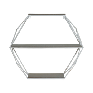 Mensola Geometrica da Parete con Struttura in Metallo, Organizzatore Sospeso per Soggiorno, Camera da Letto, Ingresso, Arredamento Casa - Product Image 6