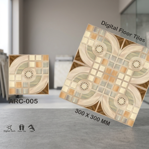 Carreaux de sol en céramique 300x300mm, gaufrés, émaillés, antidérapants, abordables, pour revêtements de sol intérieurs modernes - Product Image 5
