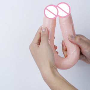 Großhandel Frauen Sexspielzeug Double Ended Crystal Dildo Farbig Riesige Realistische Anal Dildo für Frauen Sexspielzeug <span class=keywords><strong>Adult</strong></span> Produkte - Product Image 4