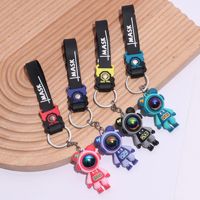 Haute qualité 3D Anime caoutchouc porte-clés pendentif en gros dessin animé astronaute porte-clés pour cadeaux