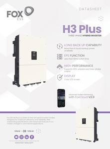 Inversor Híbrido de Alto Voltaje FoxESS H3 Plus 50-125kW, Compatible con Baterías HV de 50kw, 100kw y 125kw para Almacenamiento de Energía Comercial - Product Image 5