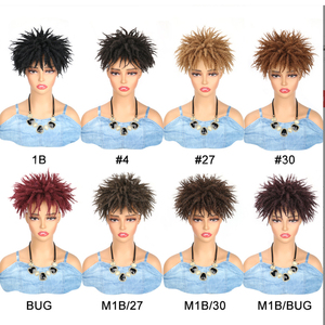 Perruque toupet confortable de 70g à clipser, <span class=keywords><strong>dreadlocks</strong></span> courtes, afro crépu, pour hommes et femmes, pour un usage quotidien - Product Image 5